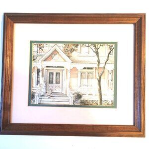 Trish Romance Yellow Ribbons Vintage Framed Print